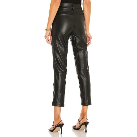 LBLC The Label Jen Vegan Leather Trouser in Black Medium New Pants - Picture 2 of 16